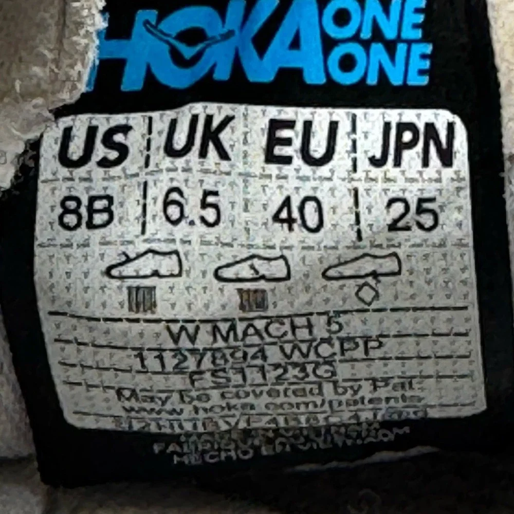 Hoka One One‎ Mach 5 Cream Bronze Running Shoes Women's Sz 8B